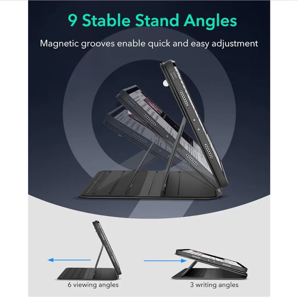 ESR for iPad Pro 11” Case & Stand Removable Magnetic Cover BLACK